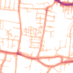 Daytime road noise heatmap for PO12 3QP
