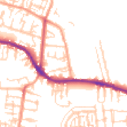 Daytime road noise heatmap for PO12 4AW