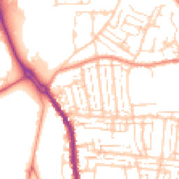 Daytime road noise heatmap for PO12 4BU