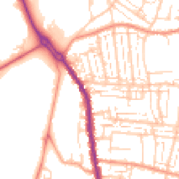 Daytime road noise heatmap for PO12 4NZ