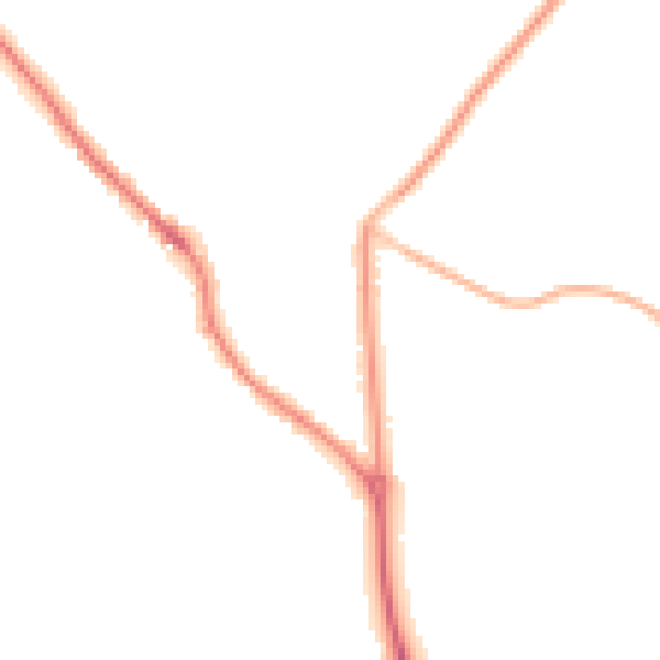 Night-time road noise heatmap for PO17 5AD
