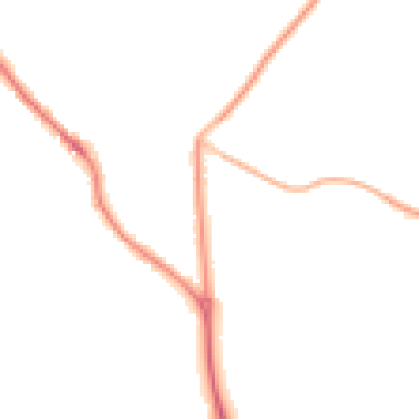 Night-time road noise heatmap for PO17 5AE