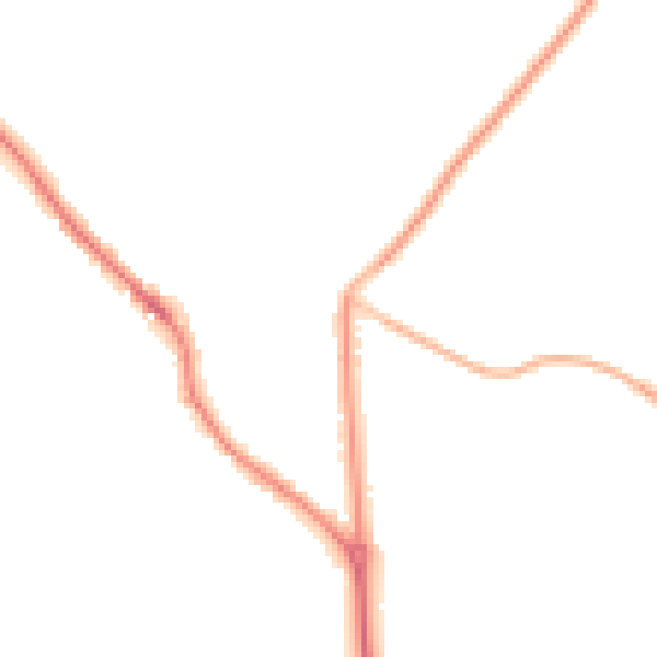 Night-time road noise heatmap for PO17 5AF