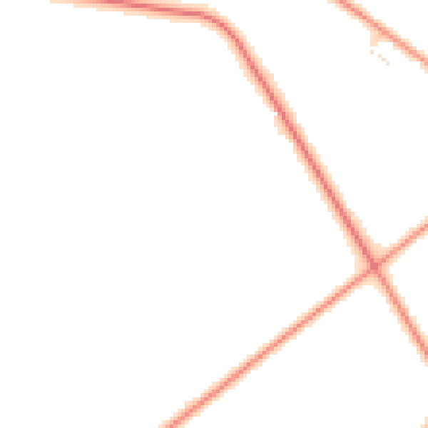 Daytime road noise heatmap for PO17 5AS