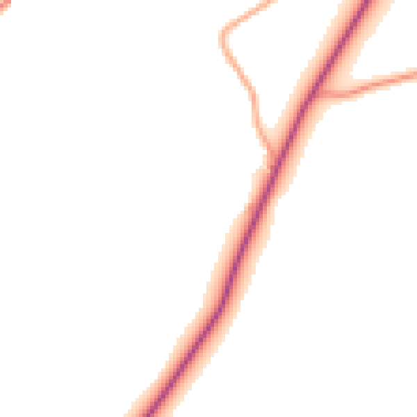 Daytime road noise heatmap for PO17 5AY
