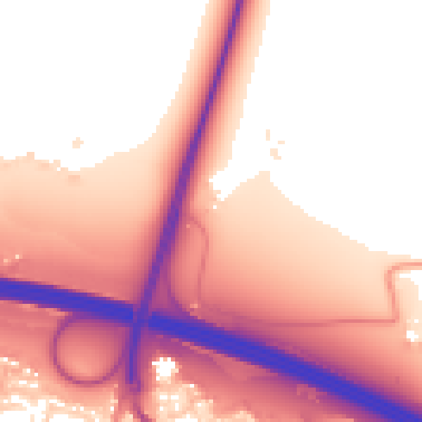 Daytime road noise heatmap for PO17 5BJ
