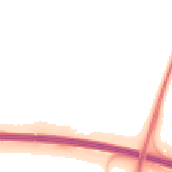 Night-time road noise heatmap for PO17 5BN
