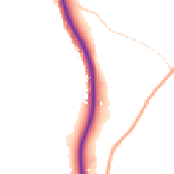 Daytime road noise heatmap for PO17 5BU