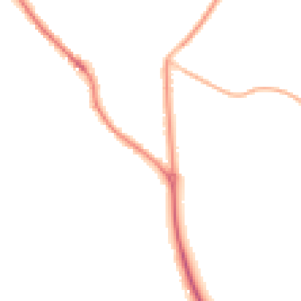 Night-time road noise heatmap for PO17 5BY
