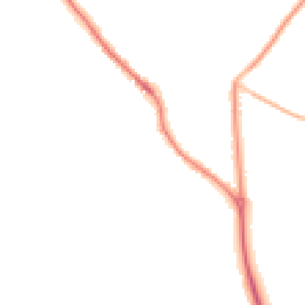 Night-time road noise heatmap for PO17 5DD