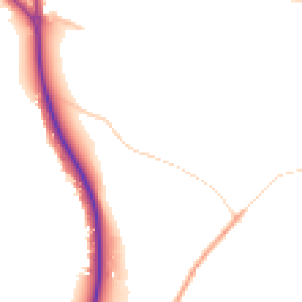 Daytime road noise heatmap for PO17 5DL