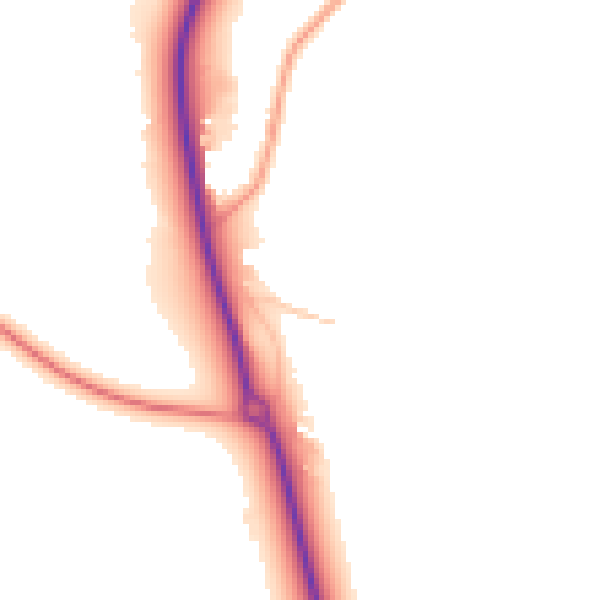 Daytime road noise heatmap for PO17 5DP