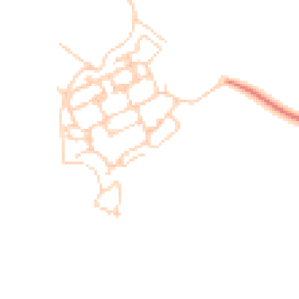 Daytime road noise heatmap for PO17 5FW