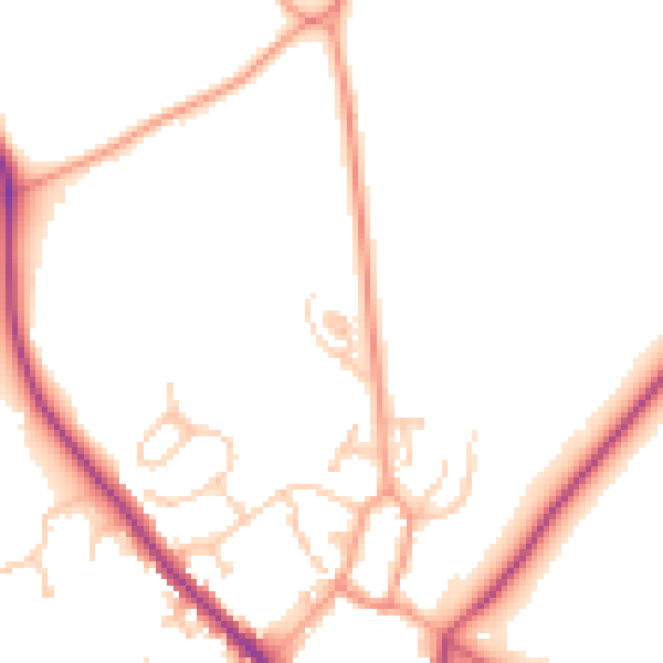 Daytime road noise heatmap for PO17 5GT