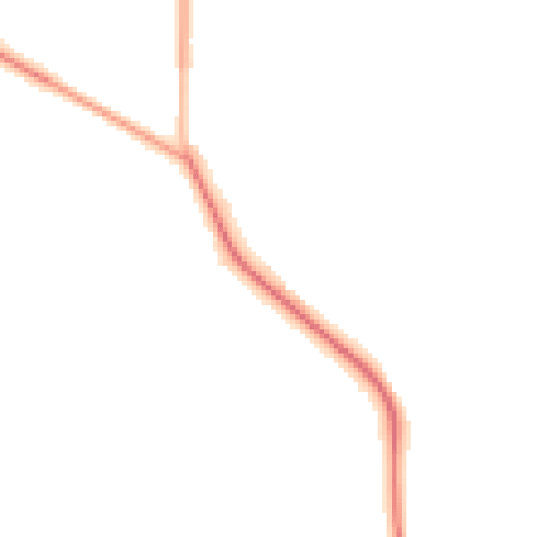 Night-time road noise heatmap for PO17 5HE