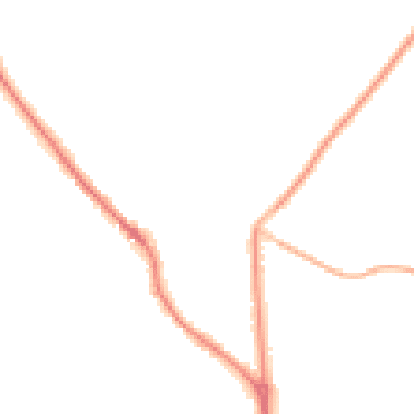 Night-time road noise heatmap for PO17 5JE