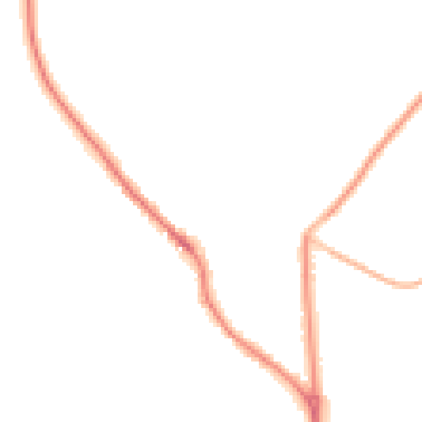 Night-time road noise heatmap for PO17 5JW