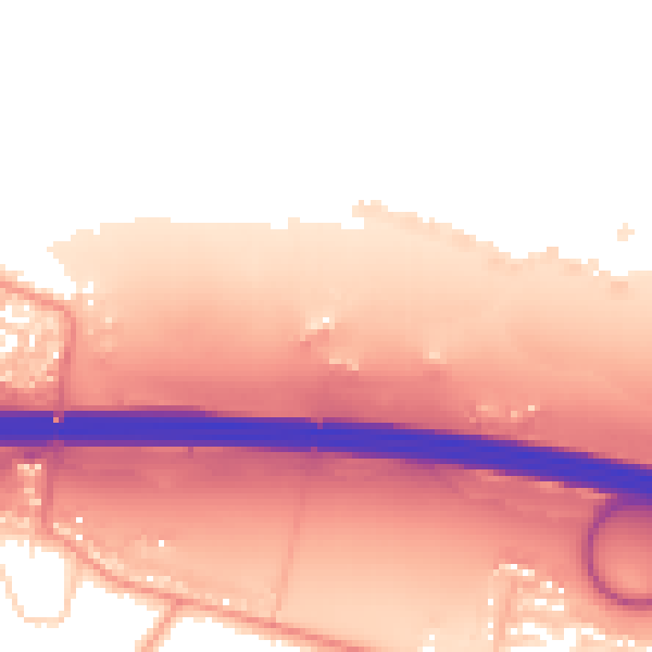 Daytime road noise heatmap for PO17 5LN