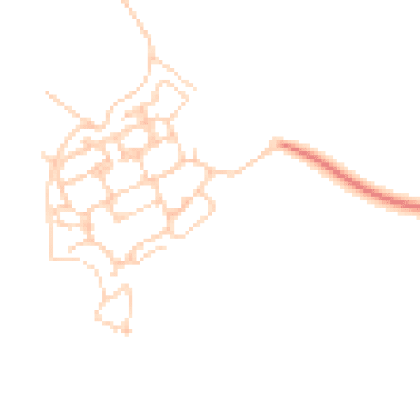 Daytime road noise heatmap for PO17 5NG