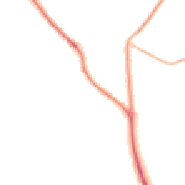 Night-time road noise heatmap for PO17 5NH