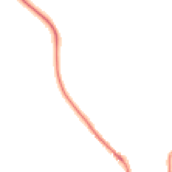 Night-time road noise heatmap for PO17 5QL