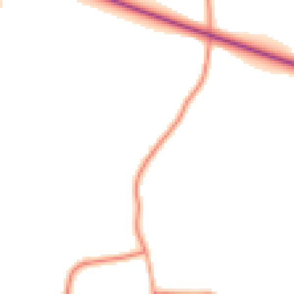 Daytime road noise heatmap for PO17 6DN