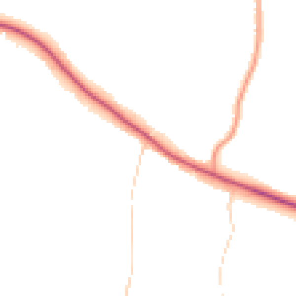 Daytime road noise heatmap for PO17 6DT