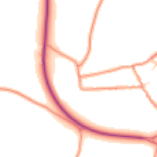 Daytime road noise heatmap for PO17 6DZ