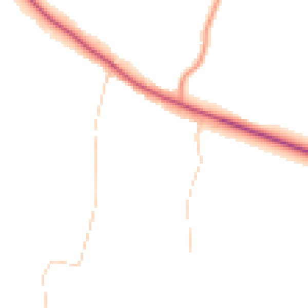 Daytime road noise heatmap for PO17 6JS