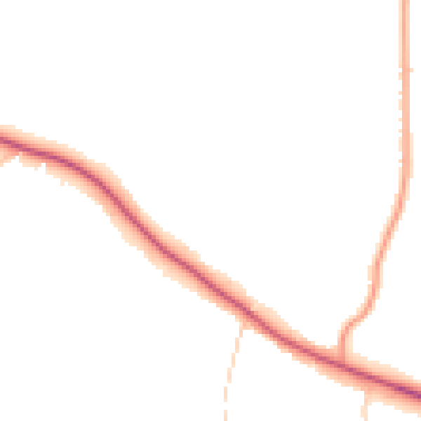 Daytime road noise heatmap for PO17 6JU