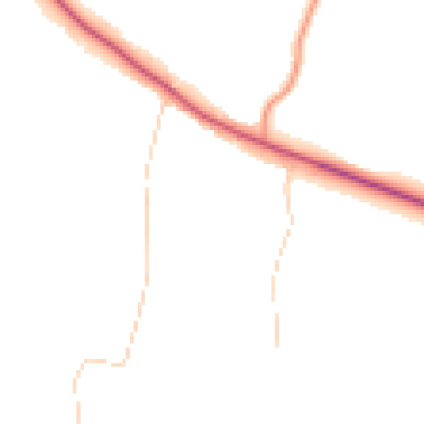 Daytime road noise heatmap for PO17 6JX