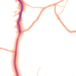 Daytime road noise heatmap for PO18 0AB