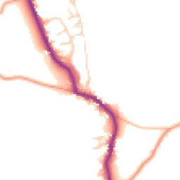 Daytime road noise heatmap for PO18 0AF