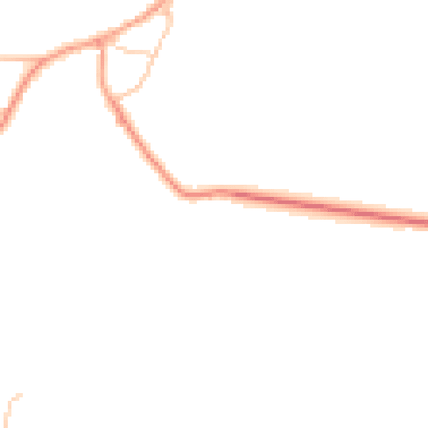 Daytime road noise heatmap for PO18 0AJ
