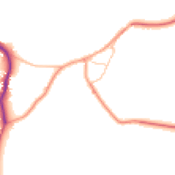 Daytime road noise heatmap for PO18 0AL