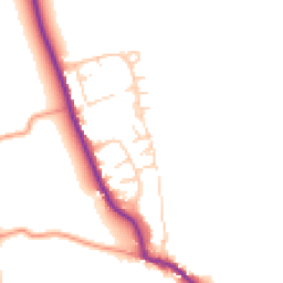 Daytime road noise heatmap for PO18 0AZ