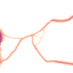 Daytime road noise heatmap for PO18 0BA