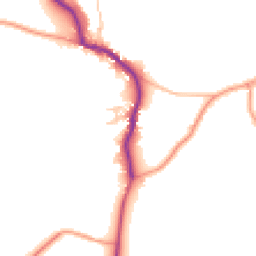 Daytime road noise heatmap for PO18 0BG