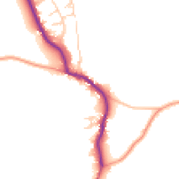 Daytime road noise heatmap for PO18 0BH