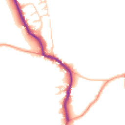 Daytime road noise heatmap for PO18 0BJ