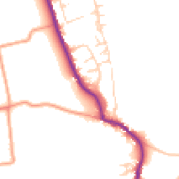 Daytime road noise heatmap for PO18 0BP