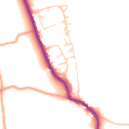 Daytime road noise heatmap for PO18 0BU