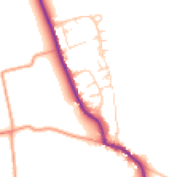 Daytime road noise heatmap for PO18 0BY