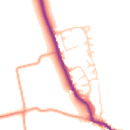 Daytime road noise heatmap for PO18 0DE