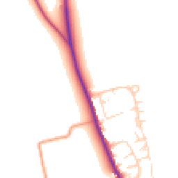 Daytime road noise heatmap for PO18 0DG