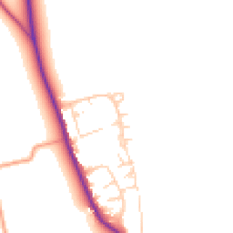 Daytime road noise heatmap for PO18 0DJ