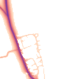 Daytime road noise heatmap for PO18 0DL