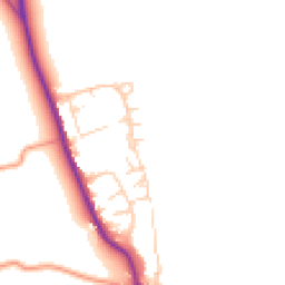 Daytime road noise heatmap for PO18 0DP