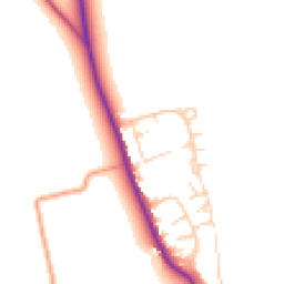 Daytime road noise heatmap for PO18 0DQ