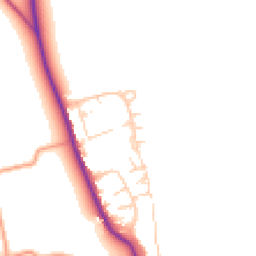 Daytime road noise heatmap for PO18 0DW